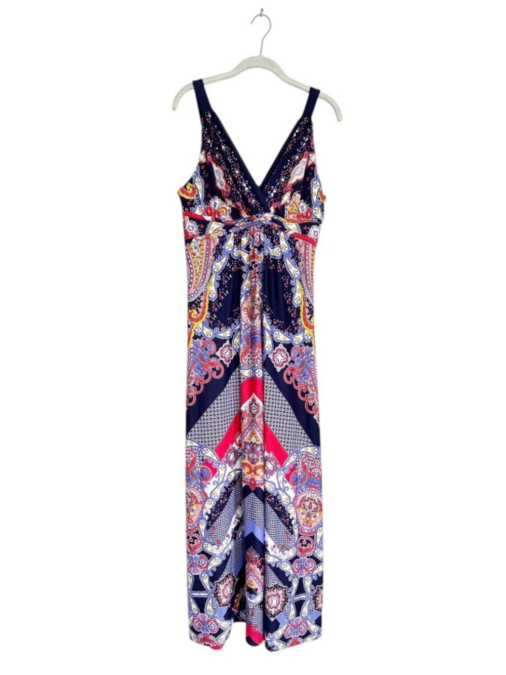 Metaphor Missy Multicolor Paisley Floral Printed Sleeveless Maxi Dress  - Sz S